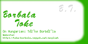 borbala toke business card